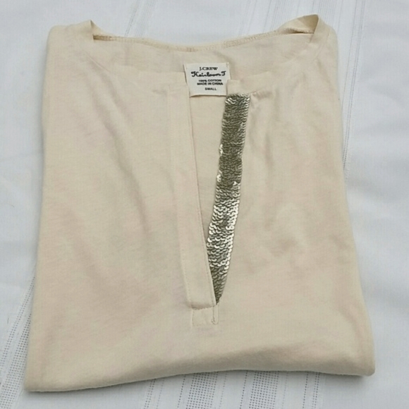 Jcrew heirloom T sequin placket henley shirt - Picture 4 of 4